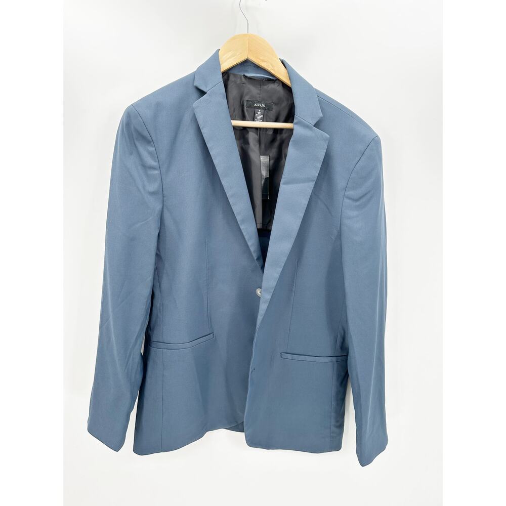 Alfani Mens Light Steel Blue Tech Sport Coat Blazer Jacket 100109094MN Size‎ M